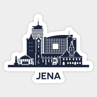 Skyline emblem of Jena, city in Thuringia, Germany Sticker